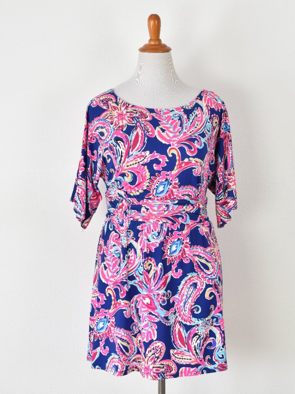 Lilly Pulitzer Parigi Boat Neck Romper Flitting About - M